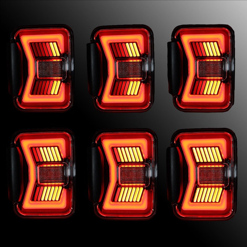 Winjet Renegade Jeep Gladiator 2020-2026 Sequential LED Tail Lights | Select Color |