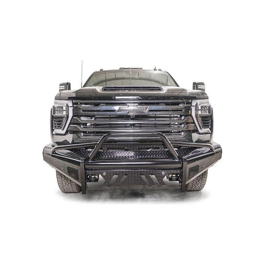 Fab Fours Black Steel Front Bumper w/Pre-Runner Guard And Tow Hooks l CH24-S6162-1