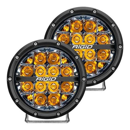 RIGID 360-SERIES 6" LED OFF-ROAD SPOT OPTIC WITH AMBER BACKLIGHT (PAIR) 36201