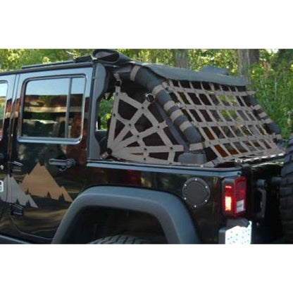 Dirtydog 4X4 Netting 3pc Kit Spiderweb Sides for Jeep Wrangler Unlimited JK cargo