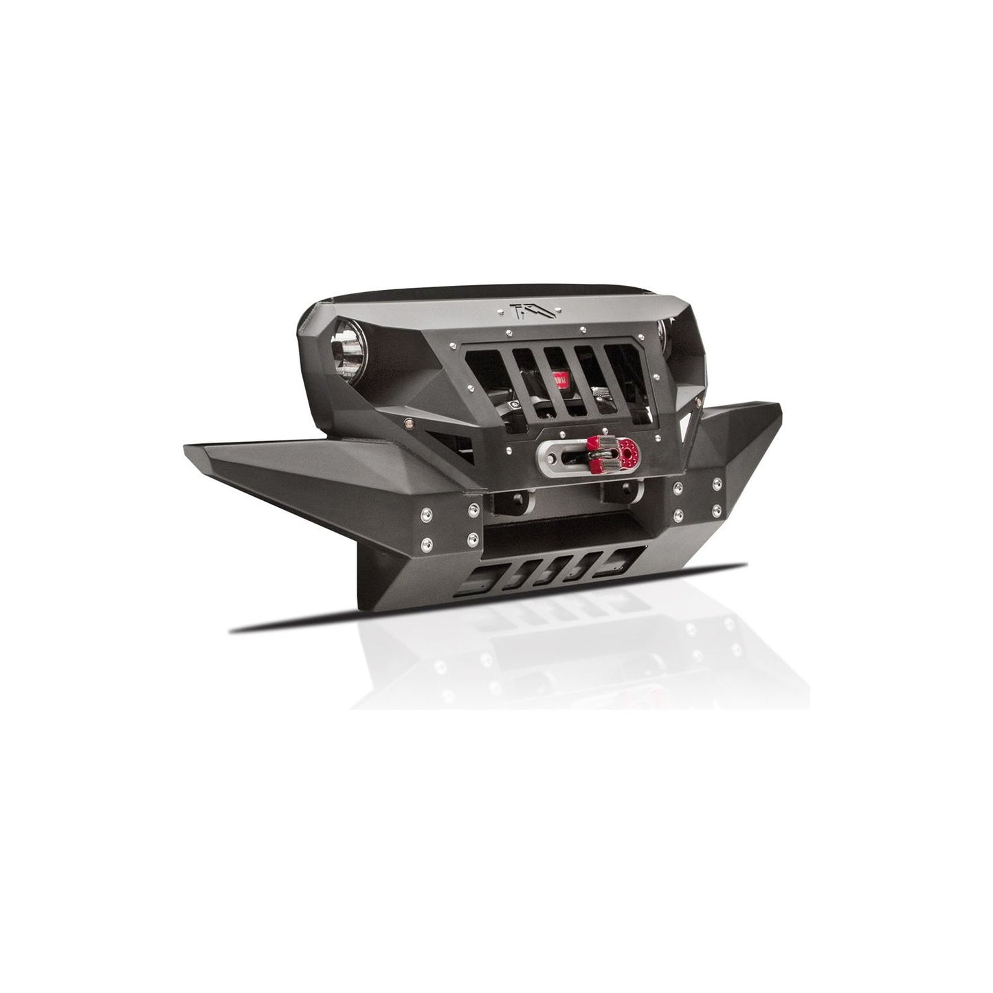 Fab Fours Grumper Grill/Front Bumper Combines Both Grille And Bumper 2 Stage Matte Battle Powdercoat l GR1010-1