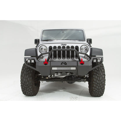 Fab Fours Vengeance Front Bumper 2 Stage Black Powder Coated Pre-Runner Guard l JK07-D1852-1