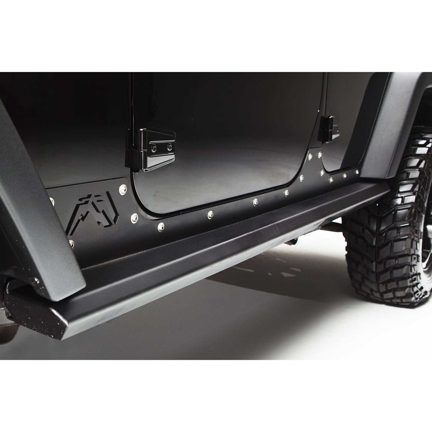 Fab Fours Rock Slider 2 Stage Black Powder Coated Matches Constant Radius Doubles As A Step l JK07-G1250-1