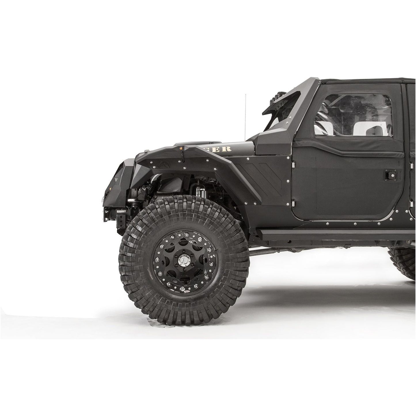Fab Fours Fender Flare Front Pair Powdercoated l JK1003-1