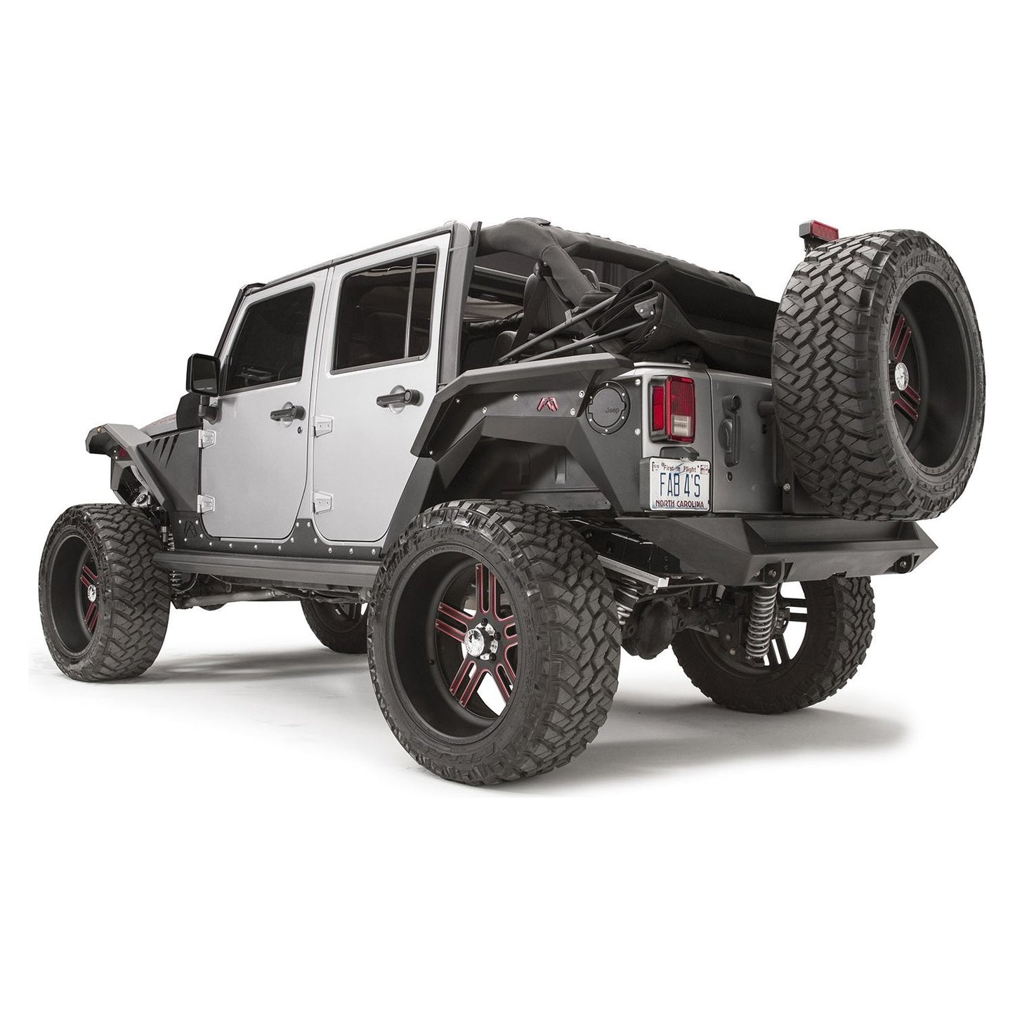 Fab Fours Fender Flare Rear Pair Powdercoated l JK1005-1