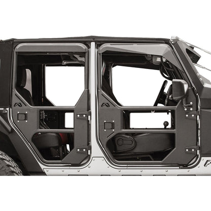 Fab Fours Full Tube Doors Single Stage Black Powder Coat Front Height 4 in. Width 35 in. Length 44 in. l JK1030-1