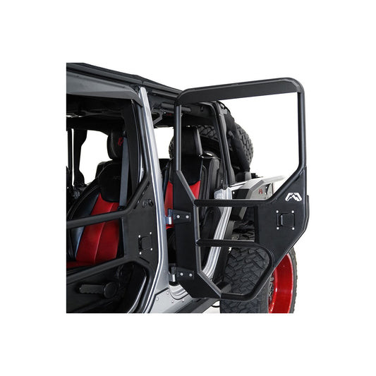 Fab Fours Full Tube Doors Single Stage Black Powder Coat Rear Height 4 in. Width 35 in. Length 44 in. l JK1031-1