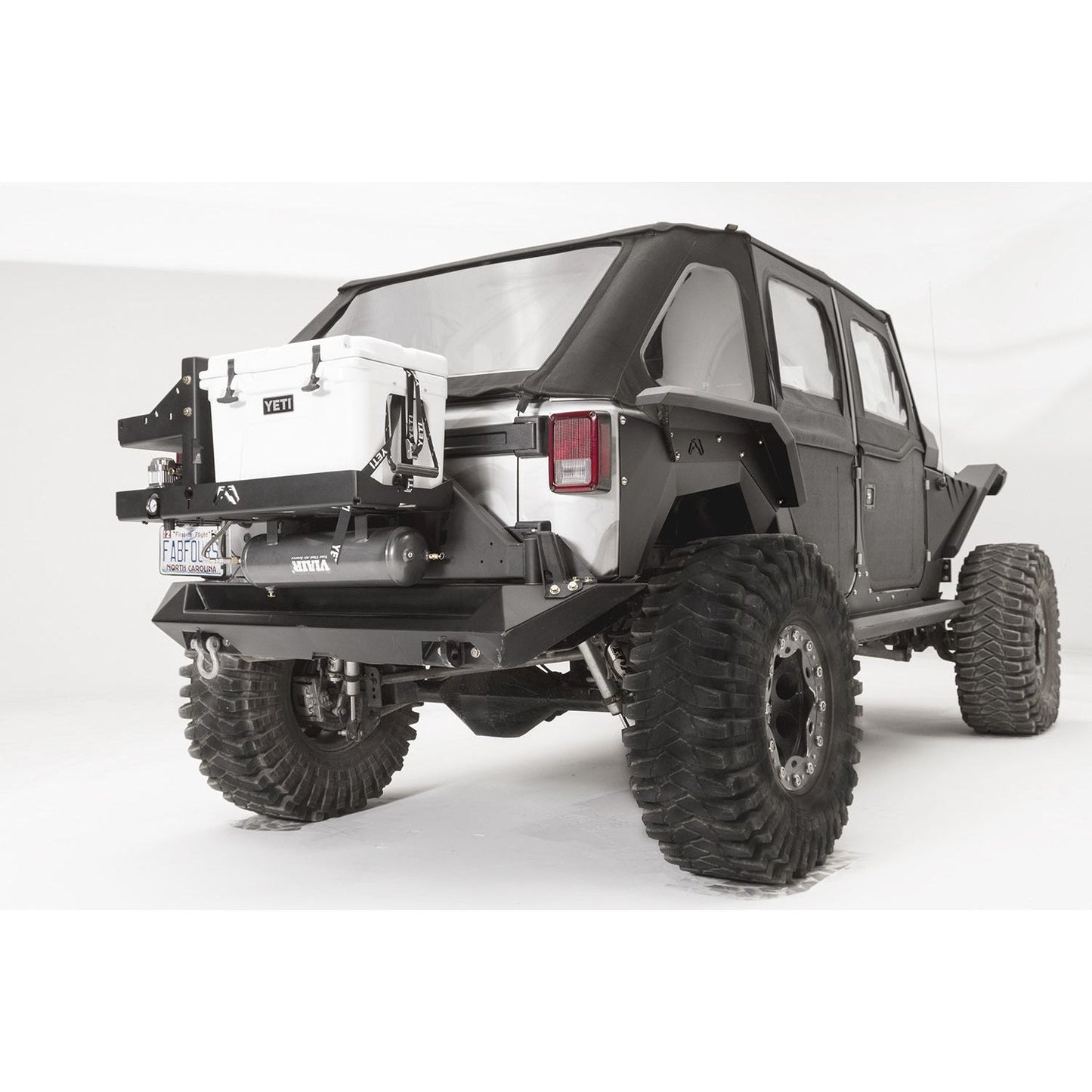 Fab Fours Air Compressor Yeti Tundra 35 Cooler Mount 2 Stage Black Powder Coated l JK2040-1