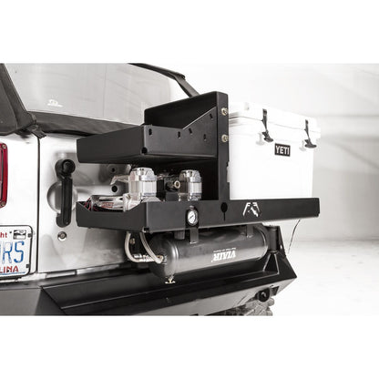 Fab Fours Air Compressor Yeti Tundra 35 Cooler Mount 2 Stage Black Powder Coated l JK2040-1