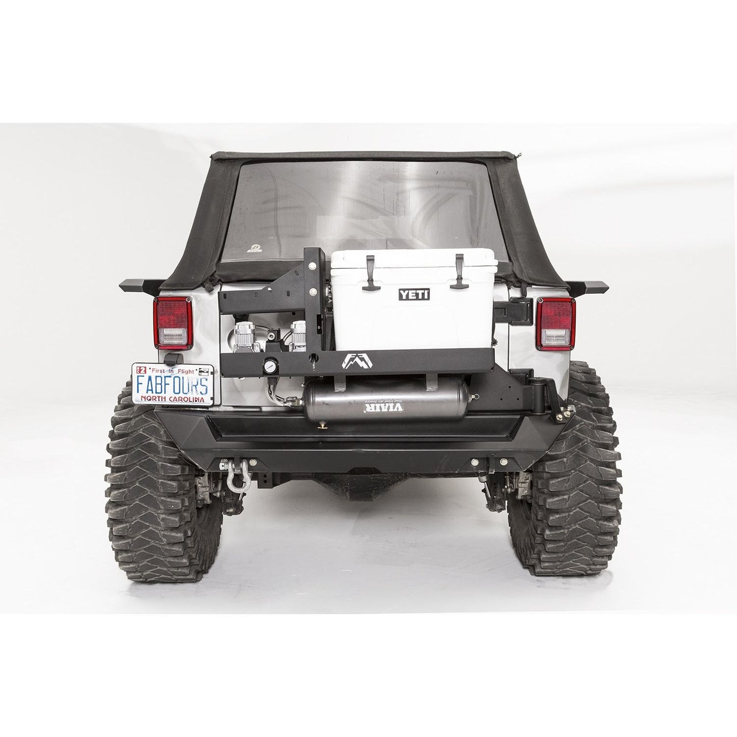 Fab Fours Air Compressor Yeti Tundra 35 Cooler Mount 2 Stage Black Powder Coated l JK2040-1