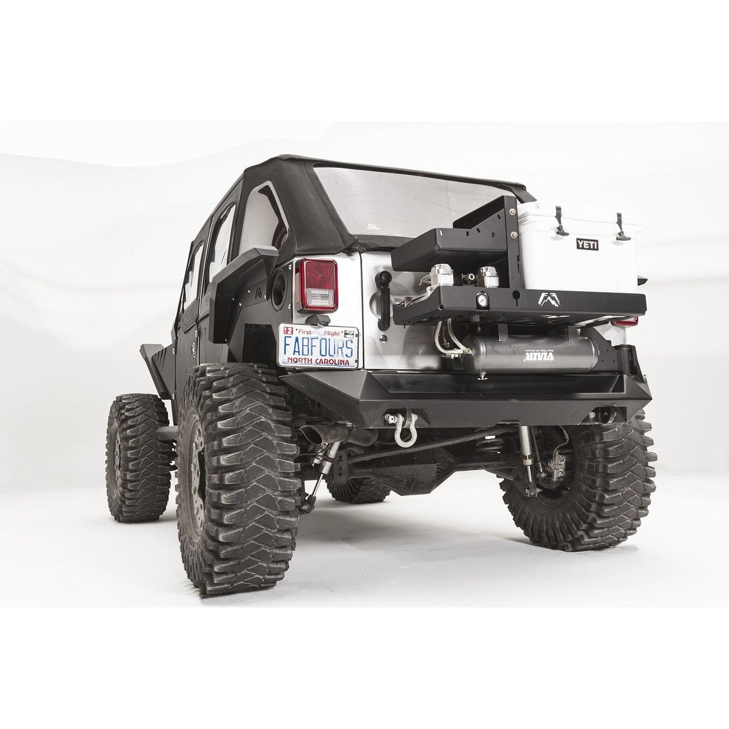 Fab Fours Air Compressor Yeti Tundra 35 Cooler Mount 2 Stage Black Powder Coated l JK2040-1
