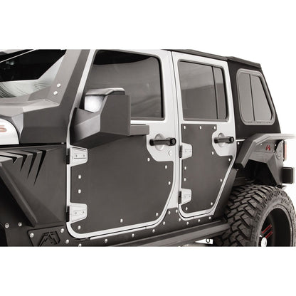 Fab Fours Door Skin Rear Matte Black Powder Coat l JK3002-1