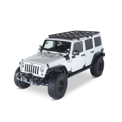 Smittybilt Defender Platform Roof Rack Mount Black Powder Coat Aluminum Direct Fit I J01