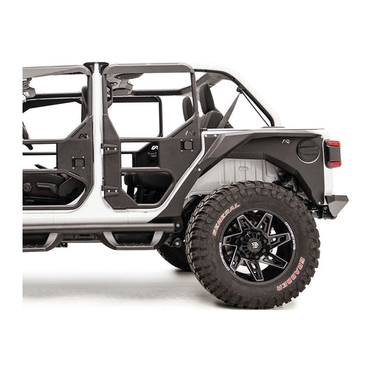 Fab Fours Fender Rear 11 Gauge Steel Construction 2 Stage Matte Black Powder Coat w/Epoxy Primer l JL1001-1