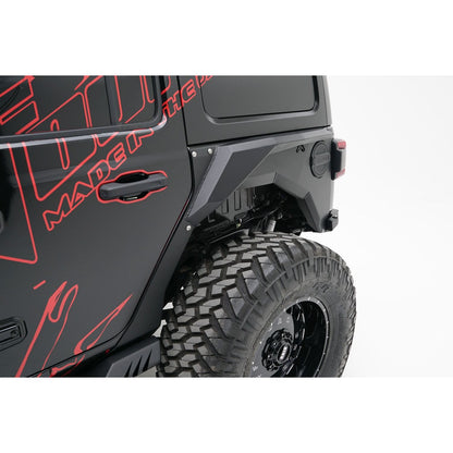 Fab Fours Fender Rear 11 Gauge Steel Construction 2 Stage Matte Black Powder Coat w/Epoxy Primer l JL1001-1