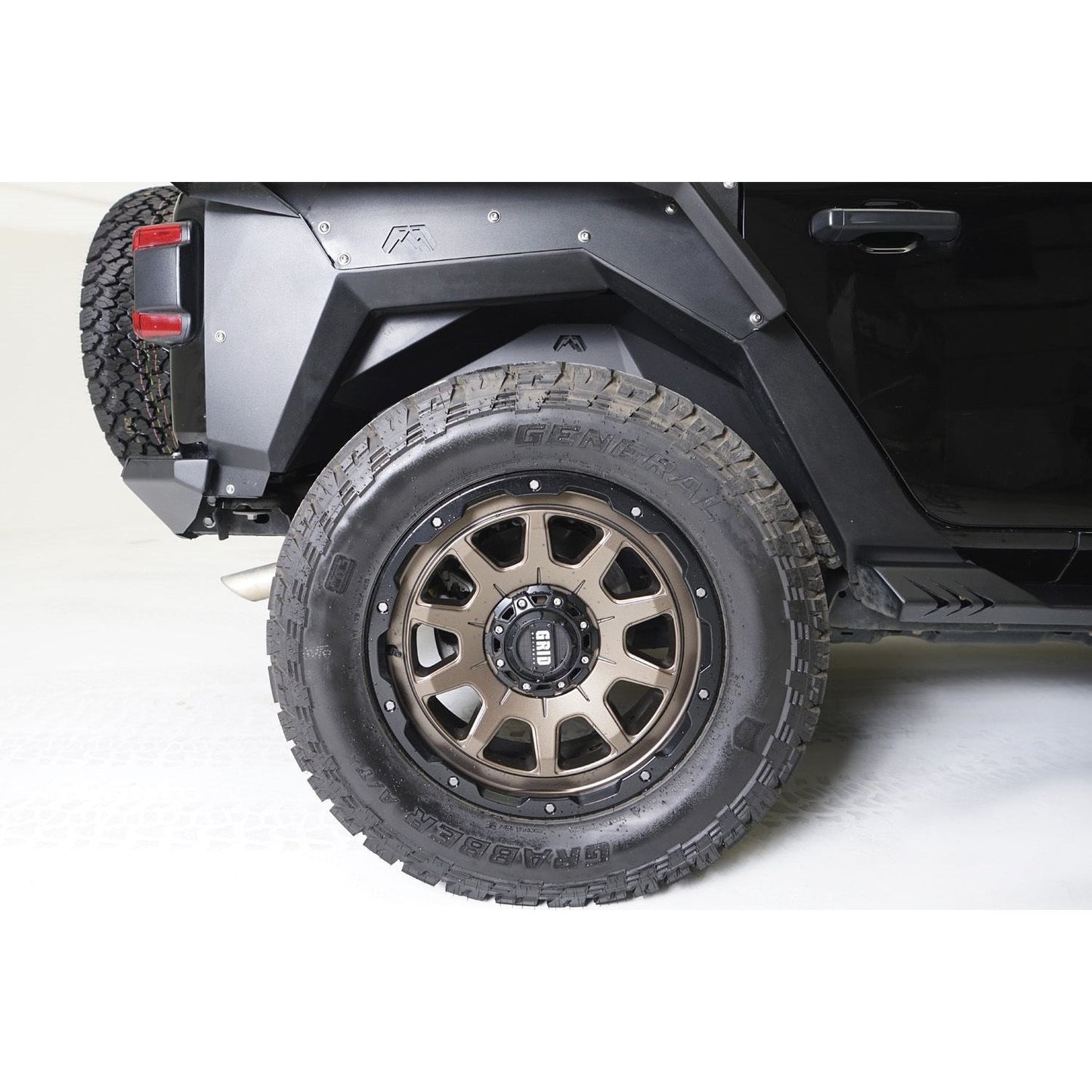 Fab Fours Inner Fender 2 Stage Black Powder Coat Rear For PN[JL2001-B] l JL1008-1