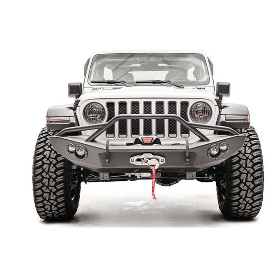 Fab Fours Lifestyle Winch Bumper 3/16 In. Steel Construction 2 Stage Matte Black Powder Coat w/Epoxy Primer l JL18-B4652-1