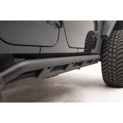 Fab Fours Rock Slider 2 Stage Black Powder Coated w/Tube l JL18-G1750-1