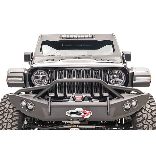 Fab Fours Fender Flare 2 Stage Black Powder Coated Full Width Front w/Base Fender l JL2006-1