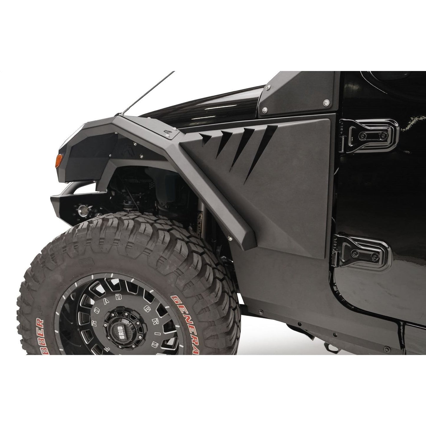 Fab Fours Fender Flare 2 Stage Black Powder Coated Full Width Front w/Base Fender l JL2006-1