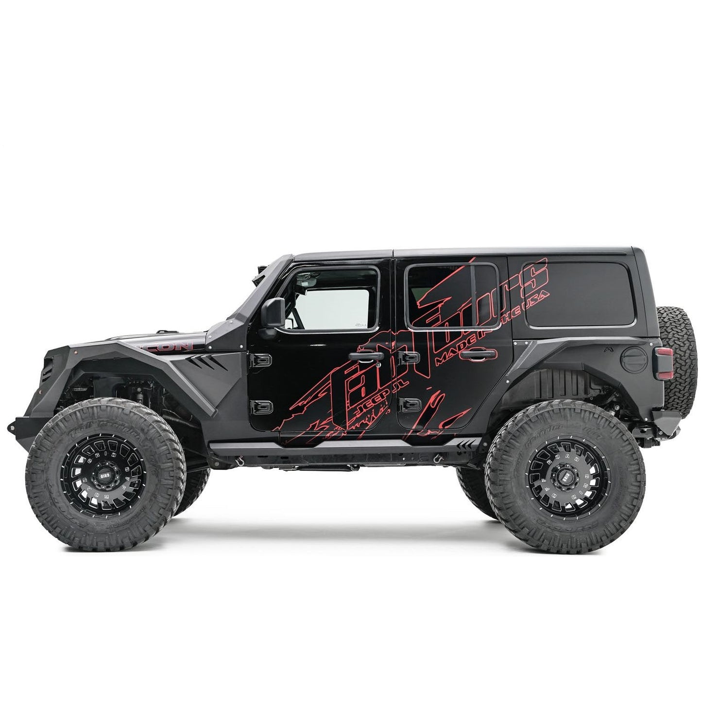 Fab Fours Fender Front 11 Gauge Steel Construction 2 Stage Matte Black Powder Coat w/Epoxy Primer l JL4600-1