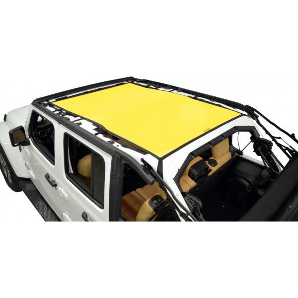 Dirtydog 4X4 Sun Screen Safari Style Front and Rear - for 18+ Jeep Wrangler JLU 4 Door Models (Select your color)