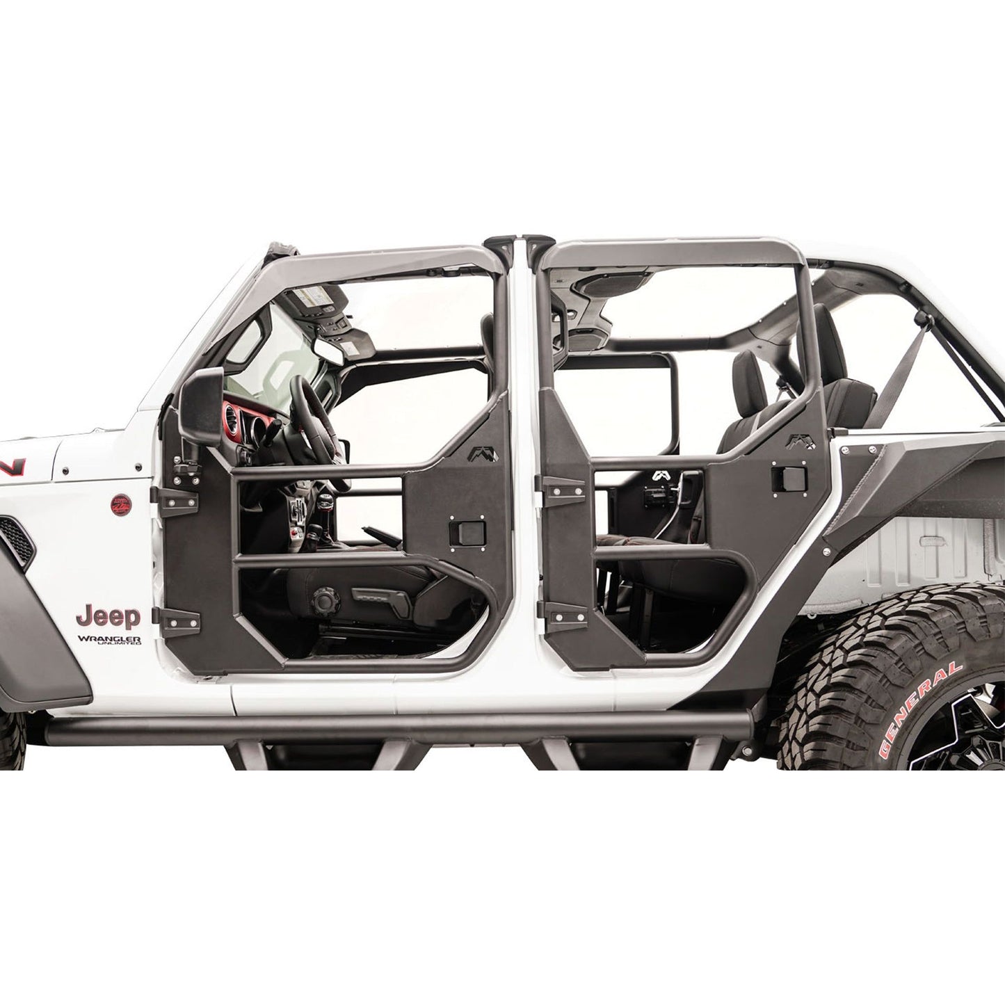 Fab Fours Full Surround Tube Doors for 18-C Jeep Wrangler JL / Gladiator JT