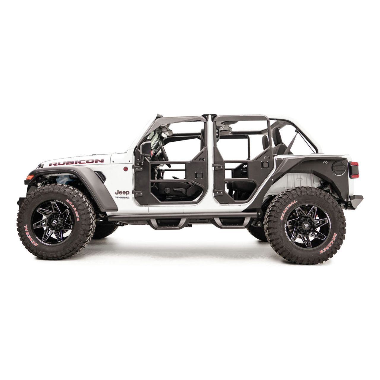 Fab Fours Full Surround Tube Doors for 18-C Jeep Wrangler JL / Gladiator JT