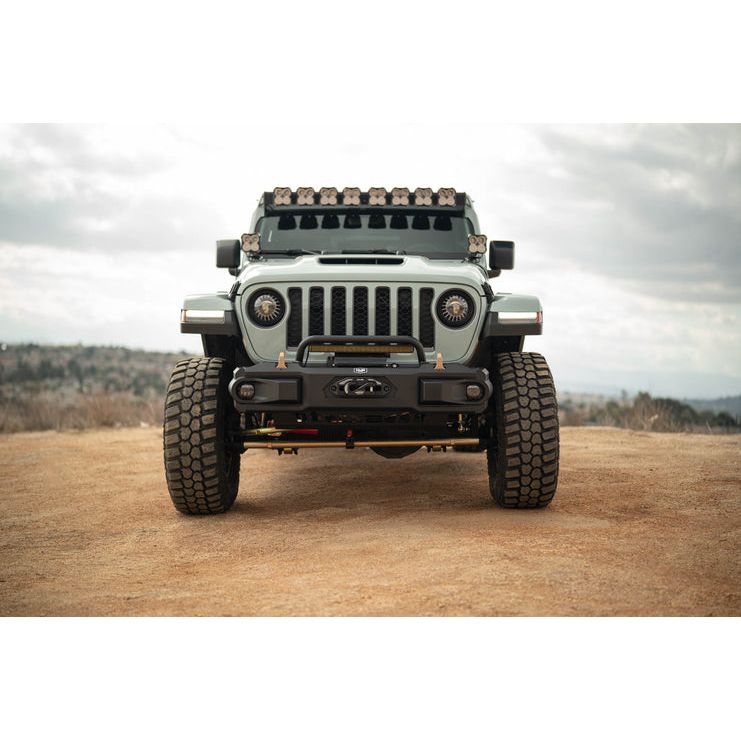 DV8 OFF-ROAD | 2018-2025 Jeep Wrangler JL & 2020-2025 Gladiator JT OE Plus Front Bumper | FBJL-13