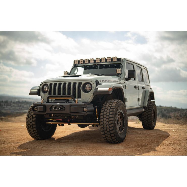 DV8 OFF-ROAD | 2018-2025 Jeep Wrangler JL & 2020-2025 Gladiator JT OE Plus Front Bumper | FBJL-13