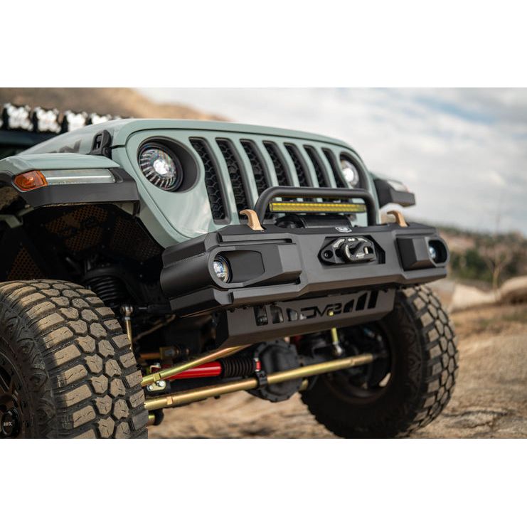 DV8 OFF-ROAD | 2018-2025 Jeep Wrangler JL & 2020-2025 Gladiator JT OE Plus Front Bumper | FBJL-13