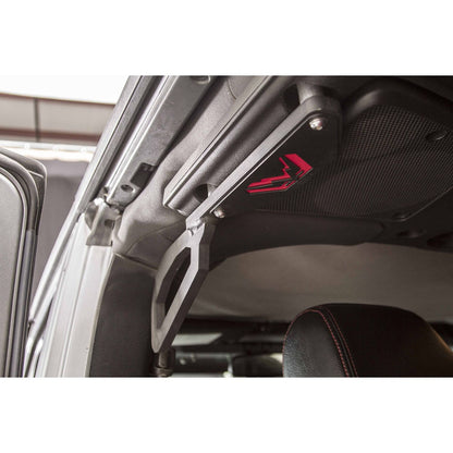 Fab Fours Grab Handle Rear Matte Black Powder Coat l JK1051-1