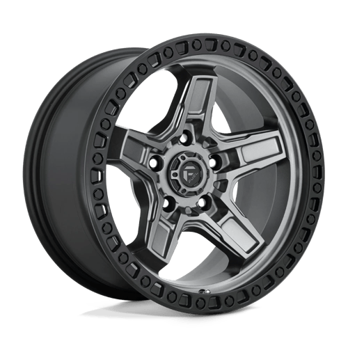 Fuel 1PC D698 KICKER MATTE GUN METAL BLACK BEAD RING