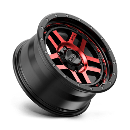 KMC KM540 RECON GLOSS BLACK MACHINED WITH RED TINT