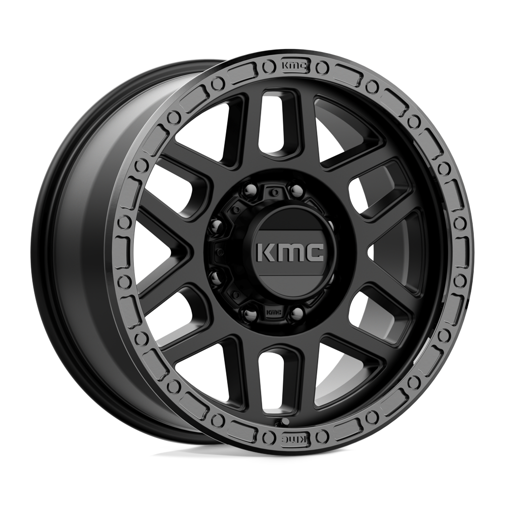 KMC KM544 MESA SATIN BLACK WITH GLOSS BLACK LIP