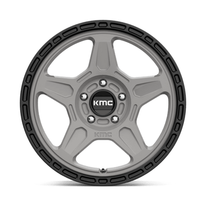 KMC KM721 ALPINE SATIN GRAY WITH BLACK LIP