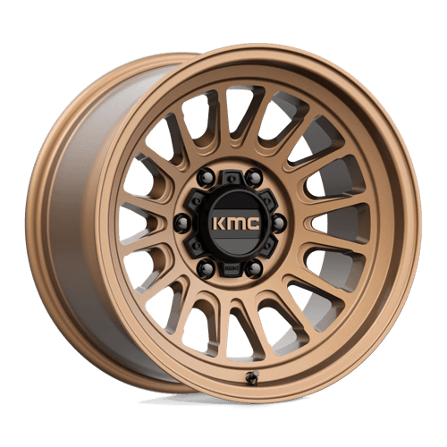 KMC KM724 IMPACT OL Matte Bronze wheel designed for off-road vehicles, rugged and durable for tough terrains.