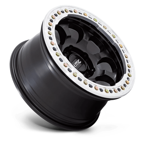 KMC KM237 RIOT BEADLOCK SATIN BLACK WITH MACHINED RING