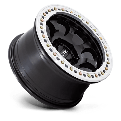KMC KM237 RIOT BEADLOCK SATIN BLACK WITH MACHINED RING