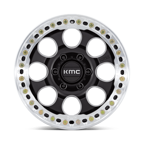 KMC KM237 RIOT BEADLOCK SATIN BLACK WITH MACHINED RING