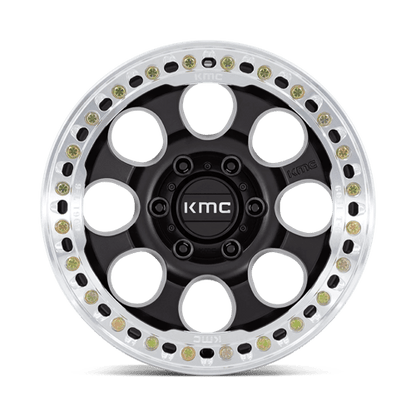 KMC KM237 RIOT BEADLOCK SATIN BLACK WITH MACHINED RING