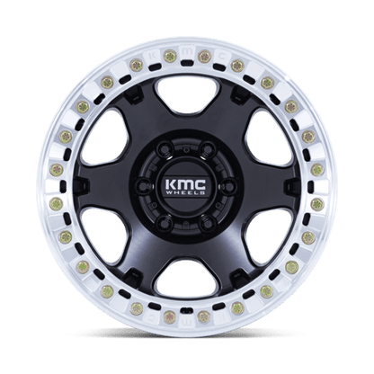 KMC KM238 VI BEADLOCK SATIN BLACK W/ MACHINED RING