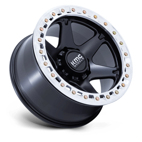 KMC KM238 VI BEADLOCK SATIN BLACK W/ MACHINED RING