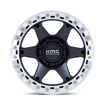 KMC KM238 VI BEADLOCK SATIN BLACK W/ MACHINED RING