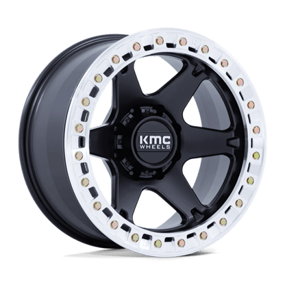 KMC KM238 VI BEADLOCK SATIN BLACK W/ MACHINED RING