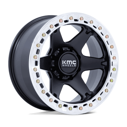 KMC KM238 VI BEADLOCK SATIN BLACK W/ MACHINED RING