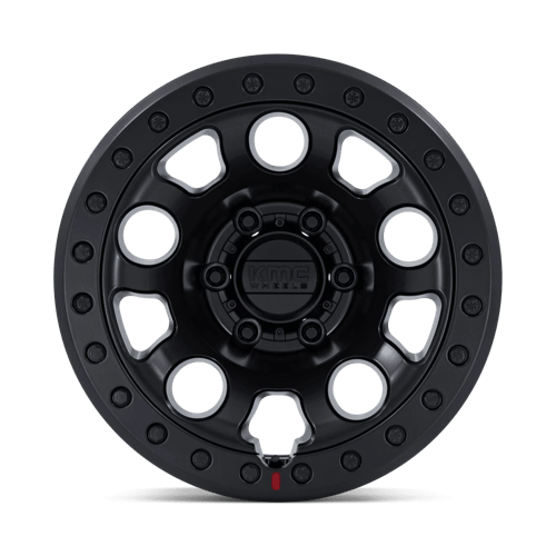 KMC KM241 E25 BEADLOCK Blackout wheel showcasing aggressive design and durable construction for off-road vehicles.