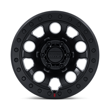 KMC KM241 E25 BEADLOCK Blackout wheel showcasing aggressive design and durable construction for off-road vehicles.