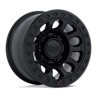 KMC KM241 E25 BEADLOCK Blackout wheel showcasing aggressive design and durable construction for off-road vehicles.