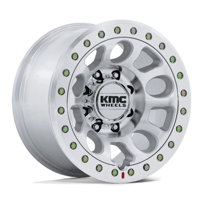 KMC KM241 E25 BEADLOCK Machined wheel designed for off-road performance and durability, perfect for lifted trucks and SUVs.